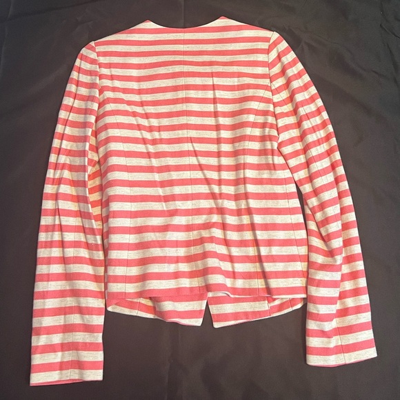 The Limited Coral and Cream Striped Blazer - Picture 2 of 6
